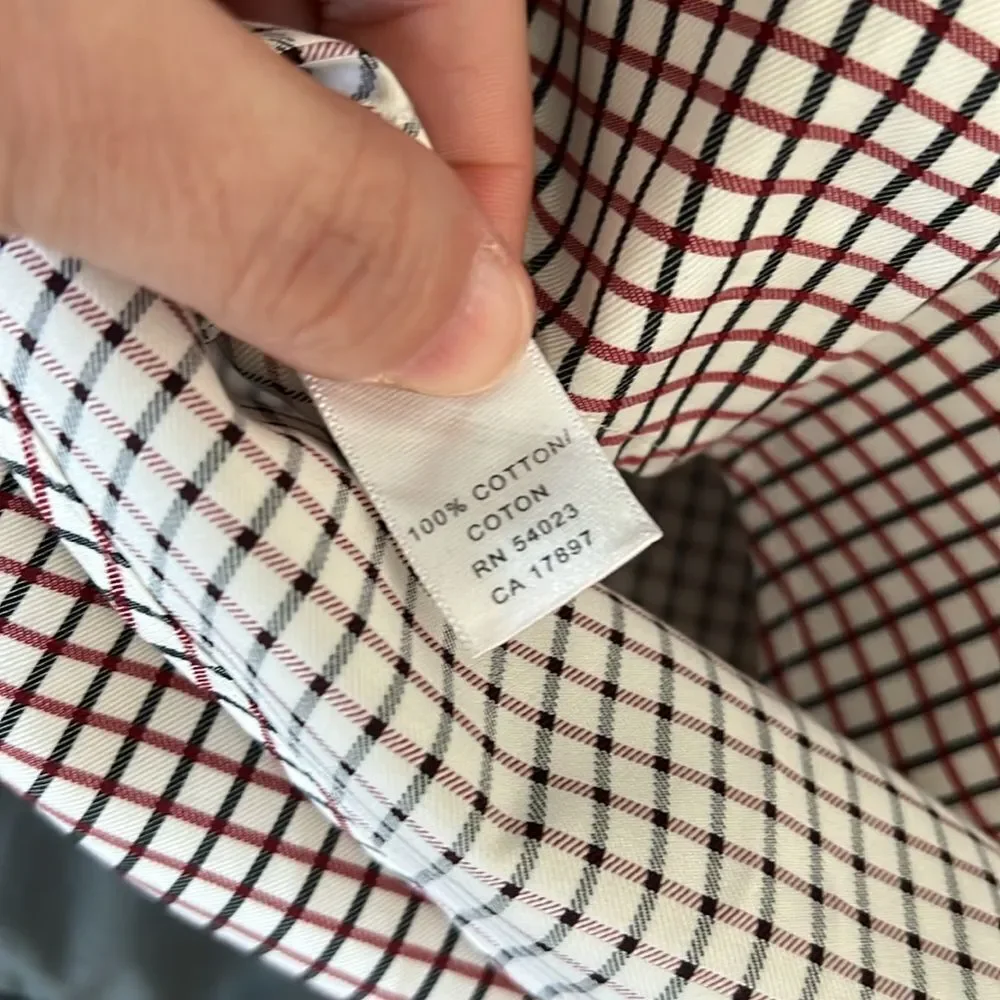 Banana Republic Plaid Button Down Shirt Size Large
